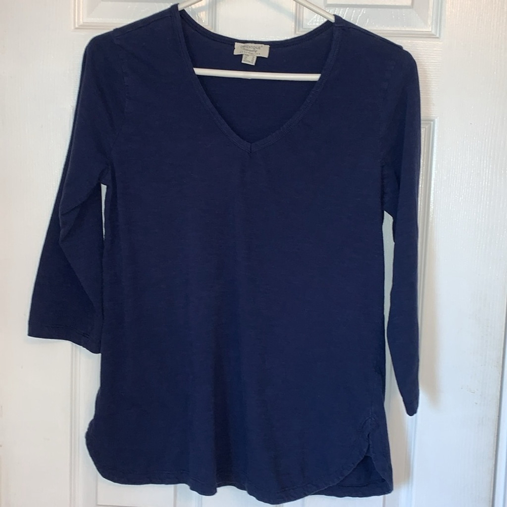 Orientique Naturally Australian long sleeve t-shirt xs navy blue